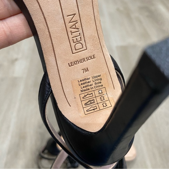 Deltan Leather Ankle Strap Bow Heeled Sandals - Picture 9 of 10